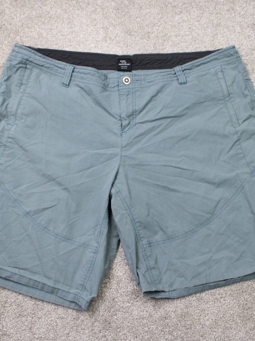 Kuhl Shorts Womens 22W Blue Stretch Spire 11" Zip Cargo Hiking Utility Outdoor